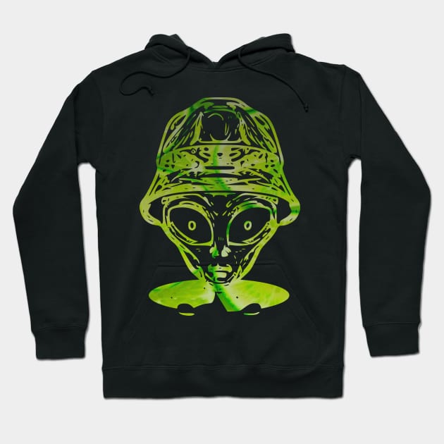 Surprising green space design , Funny Alien Hoodie by jaml-12